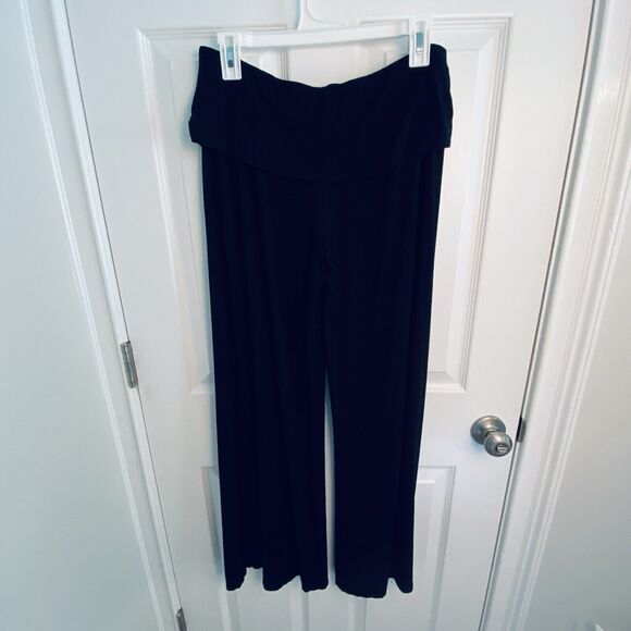 Express Pants Womens Size Medium Fold Down Mid-Rise Black Career Woven Work - Picture 4 of 5